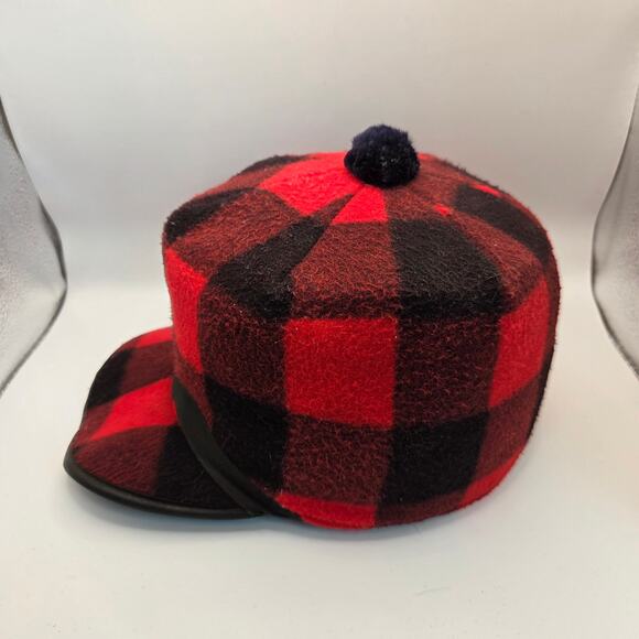 Buffalo Plaid Winter Hat and Mitten Lot 4 Adult OSFM Target Trapper Set - Picture 8 of 16
